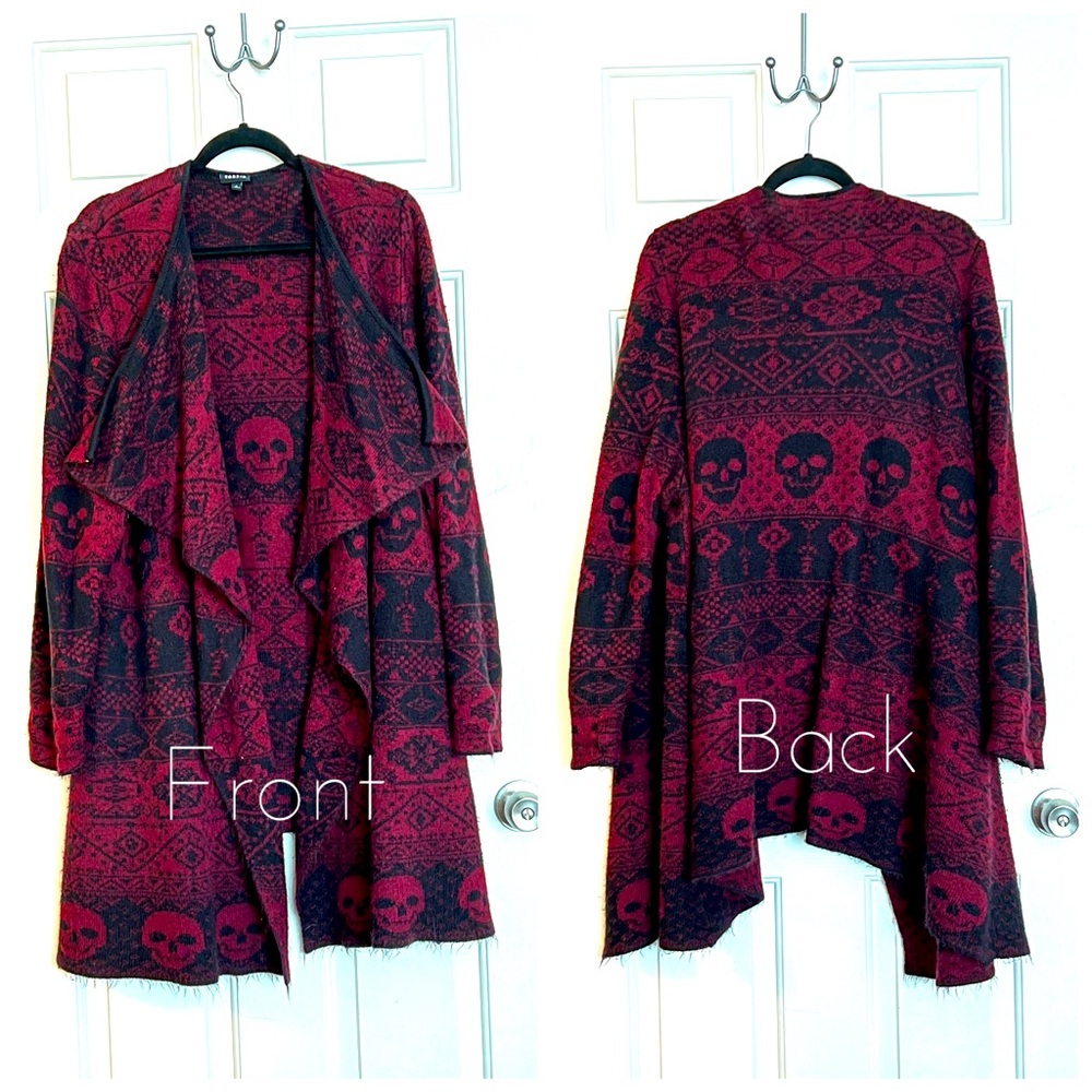 Torrid Christmas Skull Cover Sweater